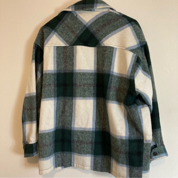 Zara Plaid Shacket Flannel Oversized Wool - Picture 5 of 5